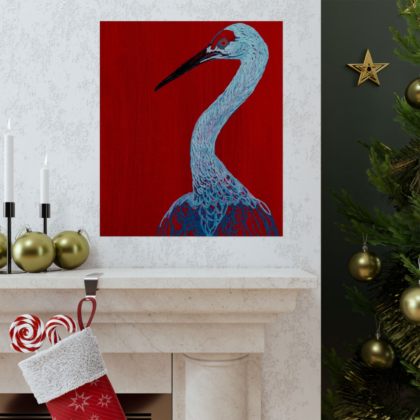 Balanced Crane Fine Art Matte Vertical Posters