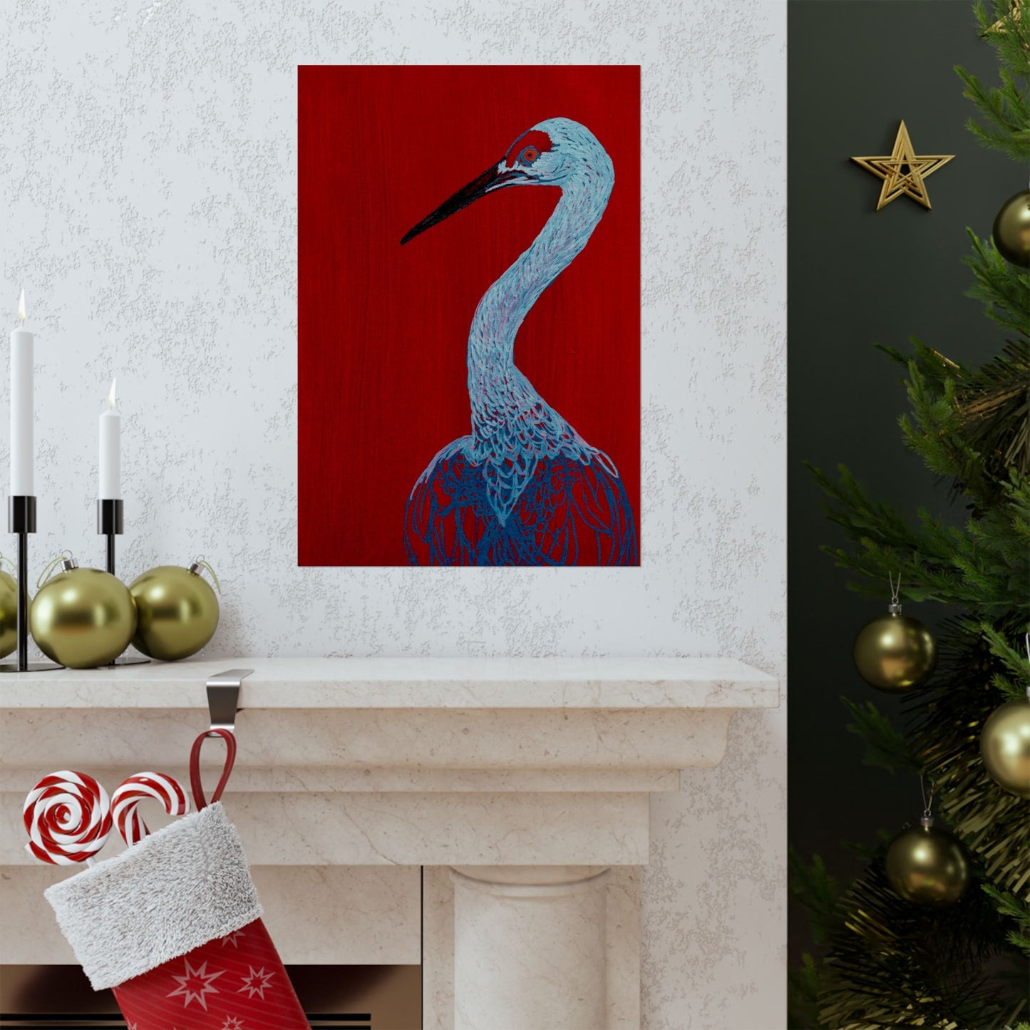 Balanced Crane Fine Art Matte Vertical Posters