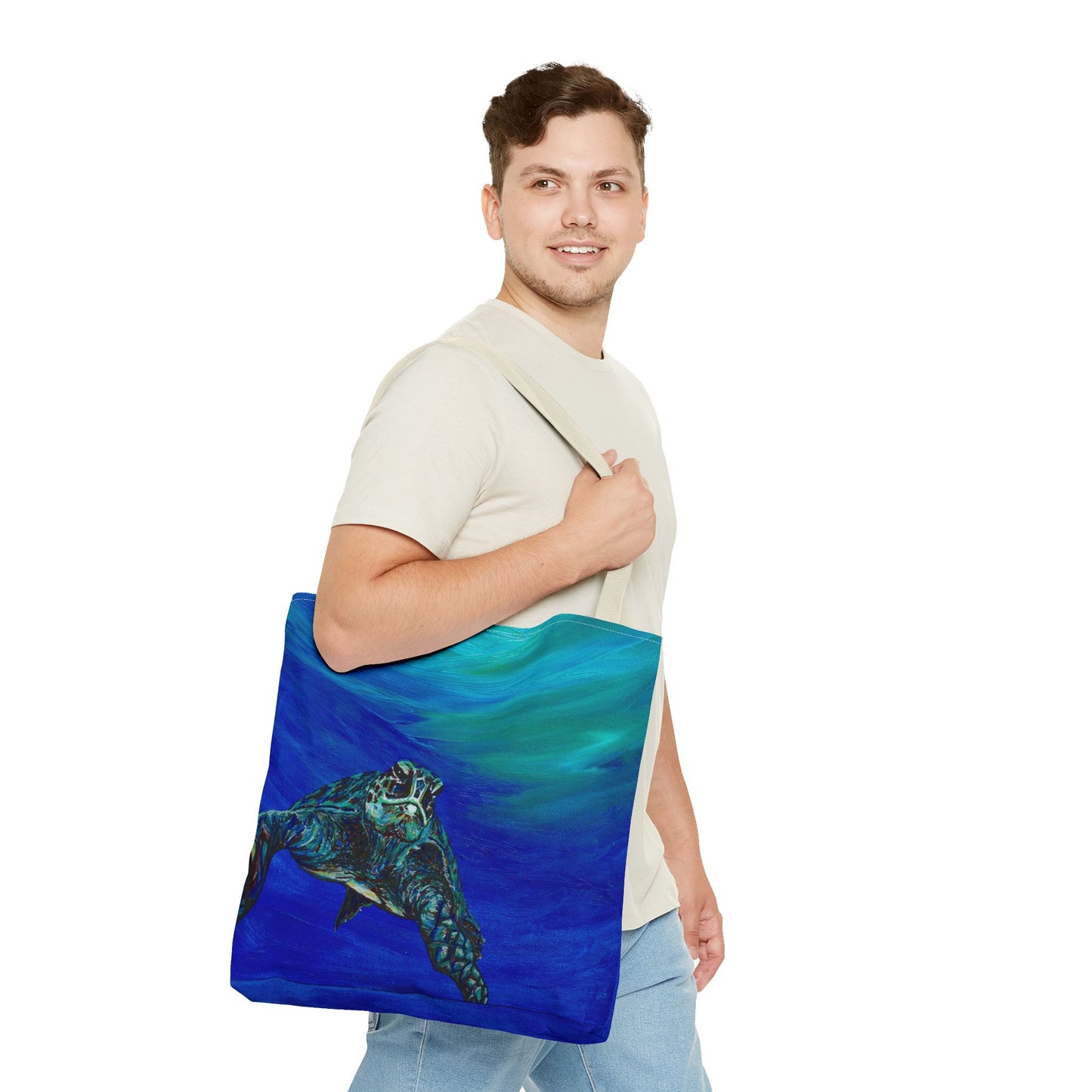 Painted Sea Turtles Fine Art Tote Bag (AOP)