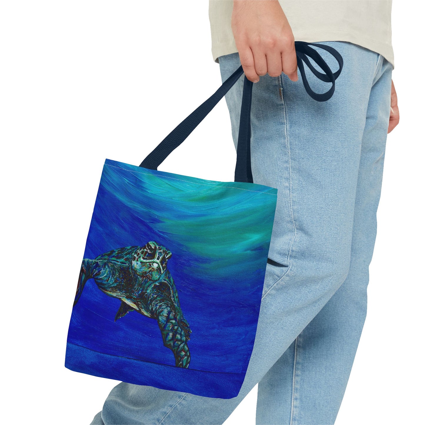 Painted Sea Turtles Fine Art Tote Bag (AOP)