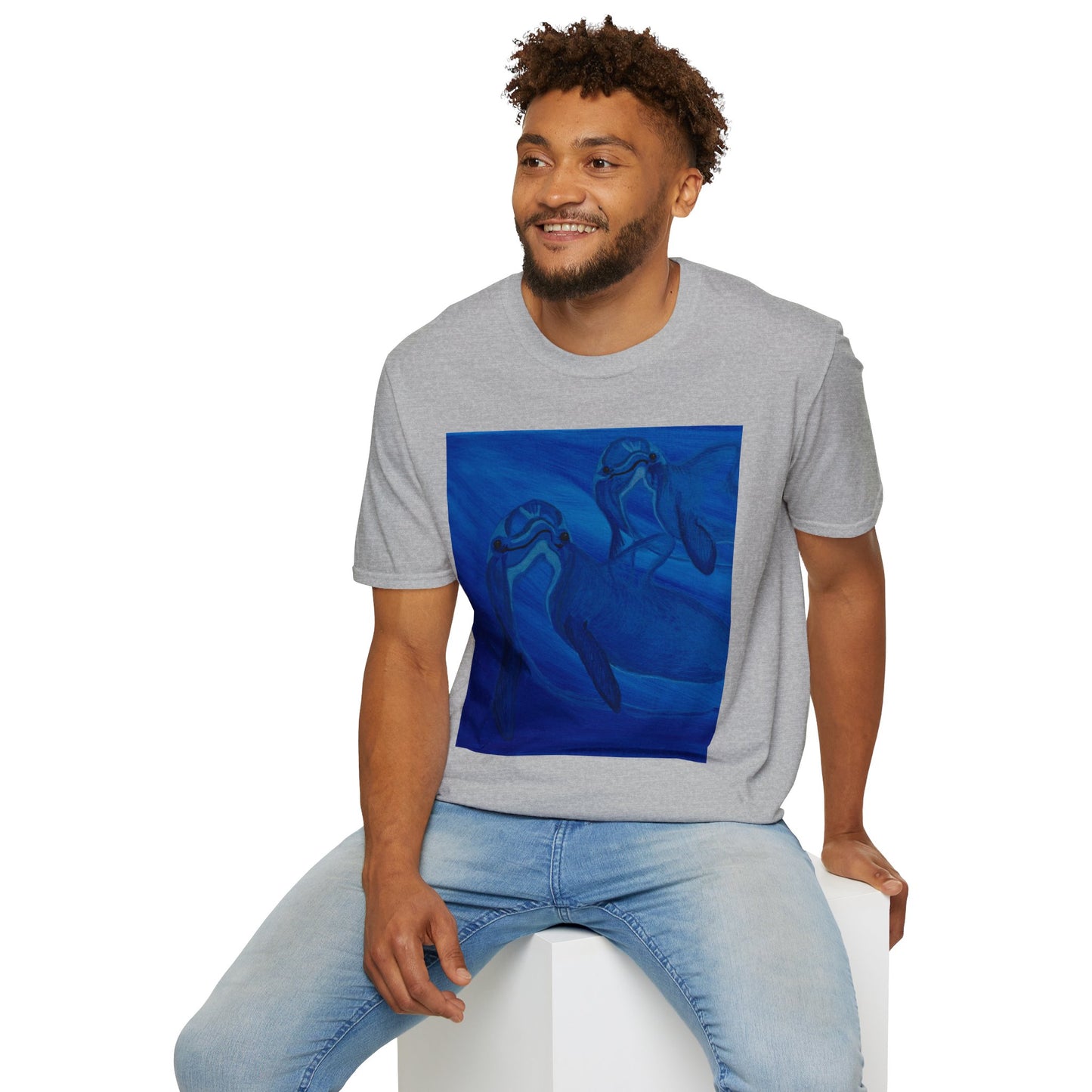 Dolphin You're Not Alone Unisex Softstyle T-Shirt