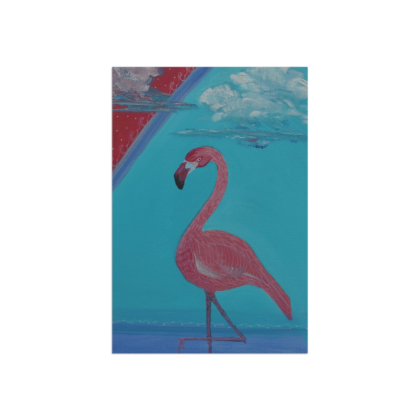 Deco Flamingo Art Garden & House Banner