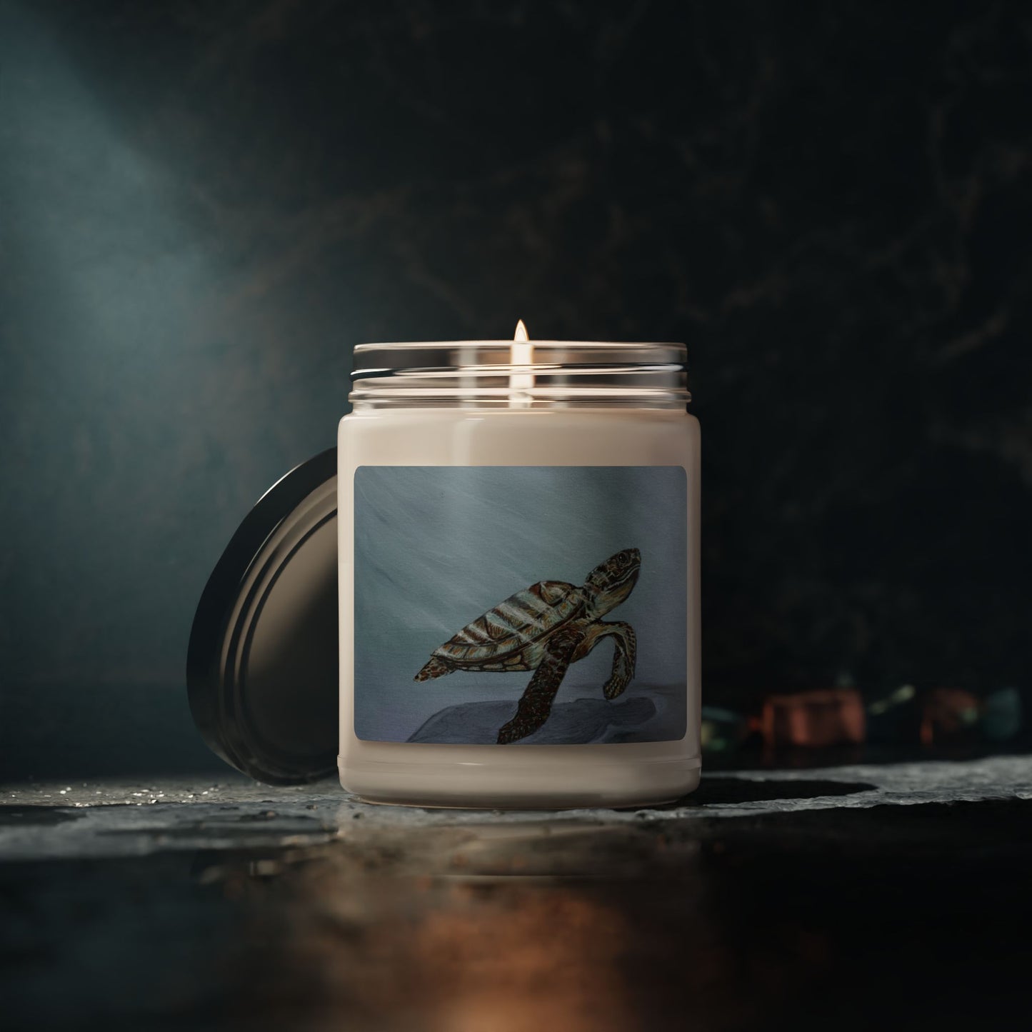 Fine Art Turtle Scented Soy Candle, 9oz