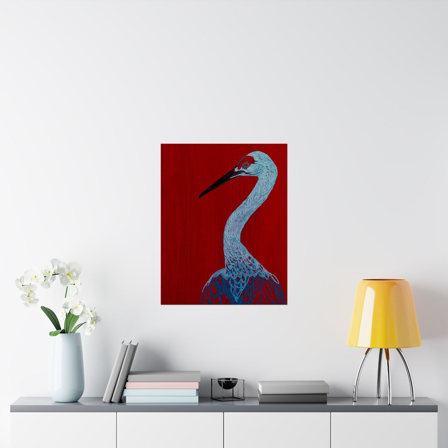 Balanced Crane Fine Art Matte Vertical Posters