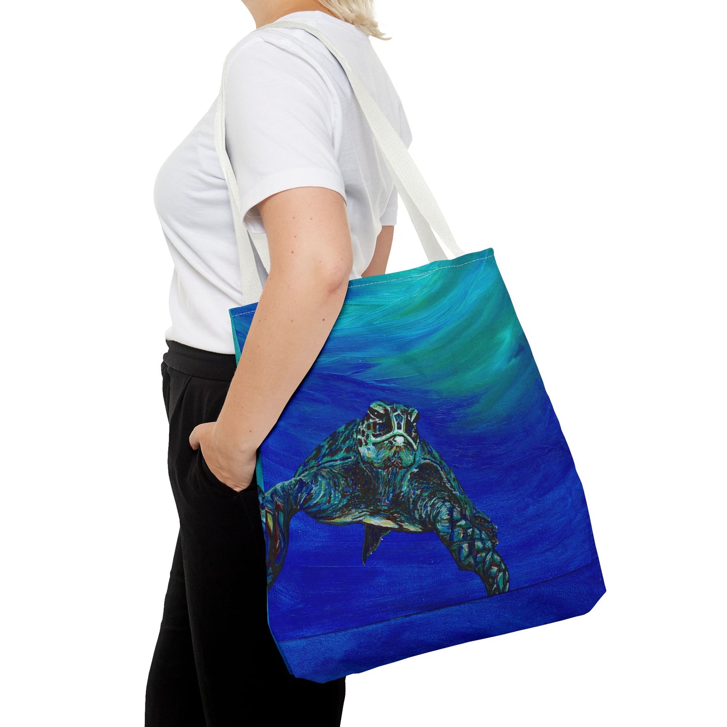 Painted Sea Turtles Fine Art Tote Bag (AOP)