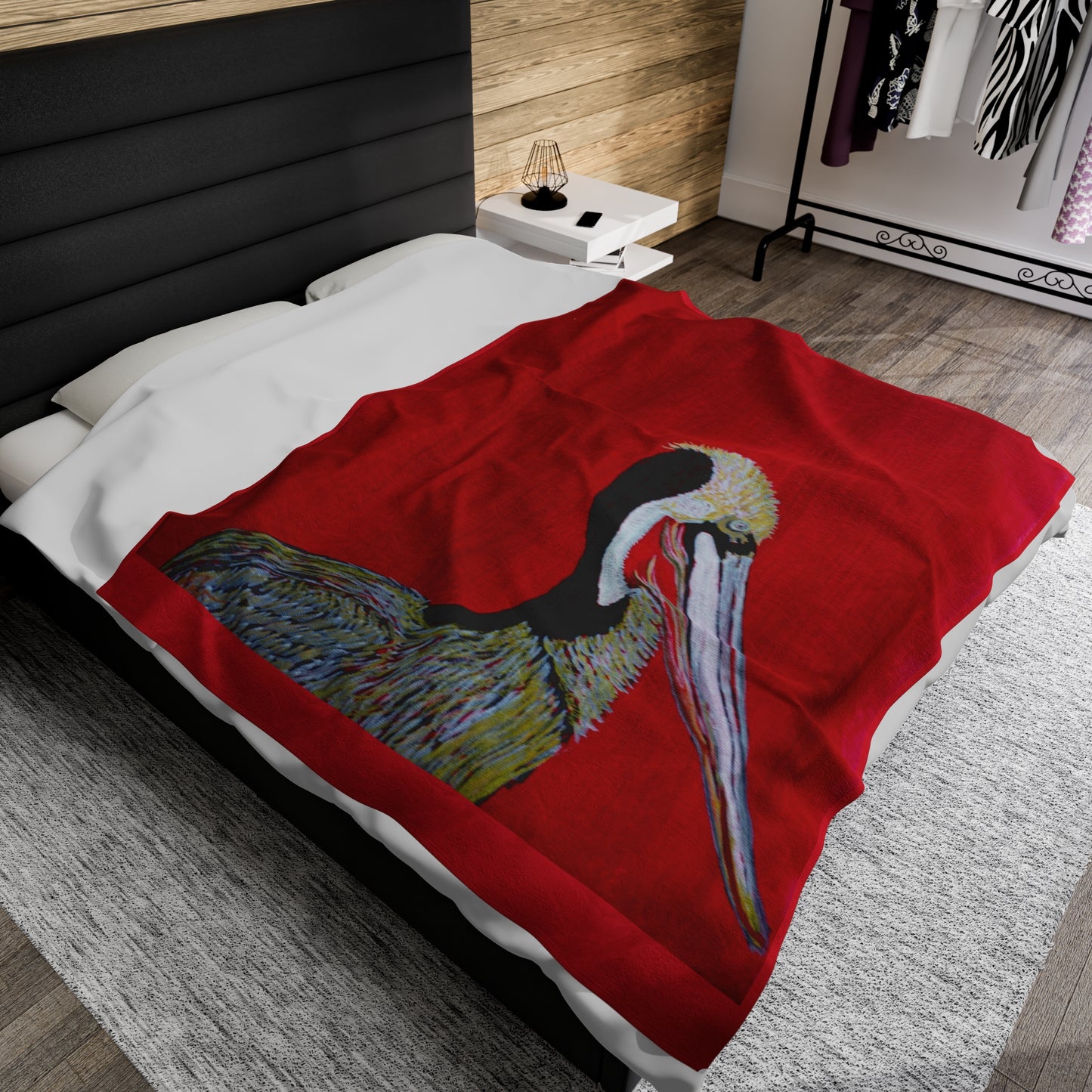 Balanced Pelican Fine Art Velveteen Plush Blanket