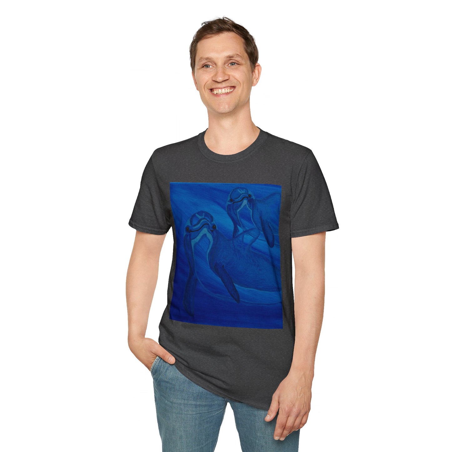 Dolphin You're Not Alone Unisex Softstyle T-Shirt