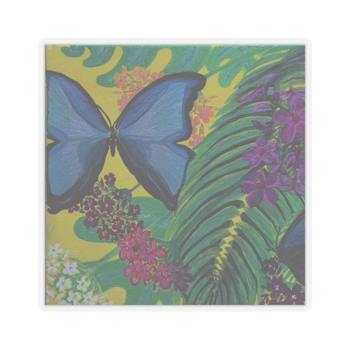 Tropical Butterfly Kiss-Cut Stickers