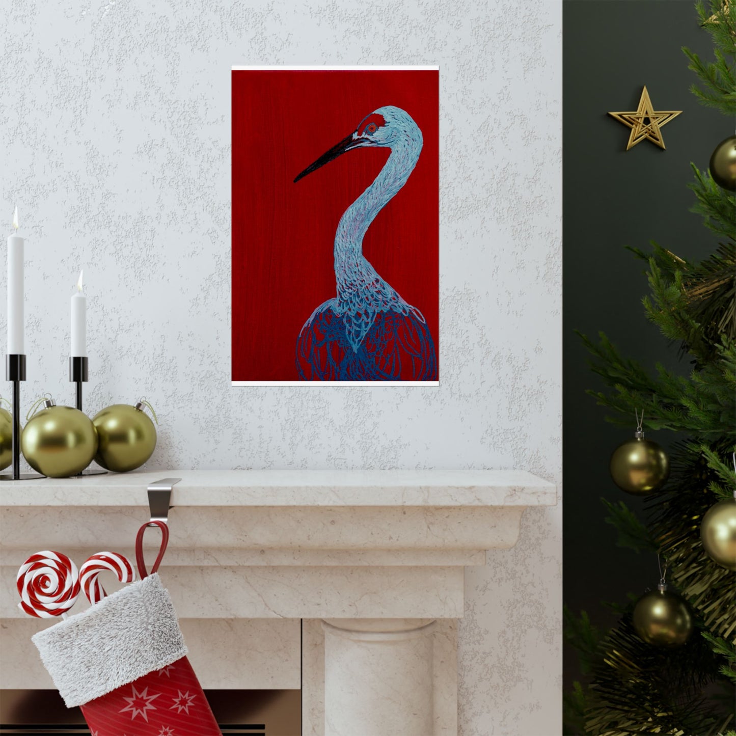 Balanced Crane Fine Art Matte Vertical Posters