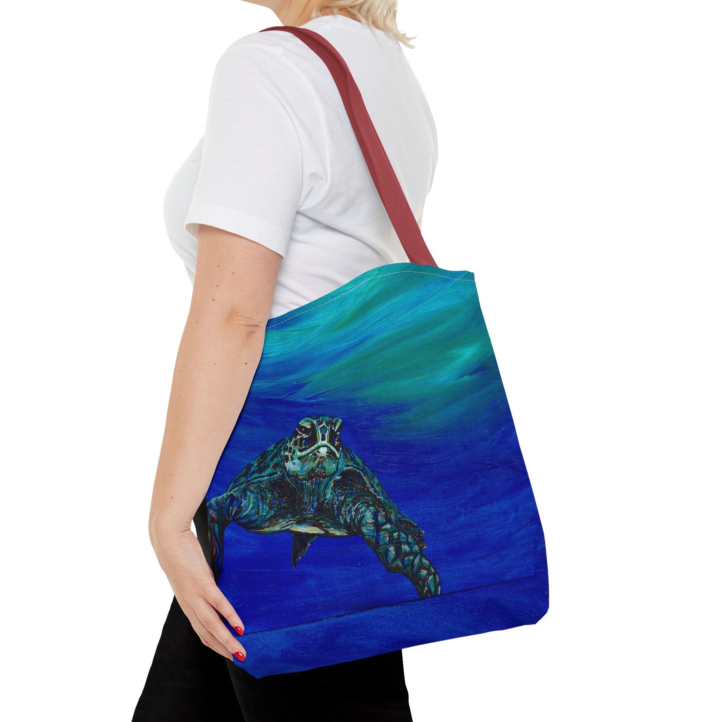 Painted Sea Turtles Fine Art Tote Bag (AOP)