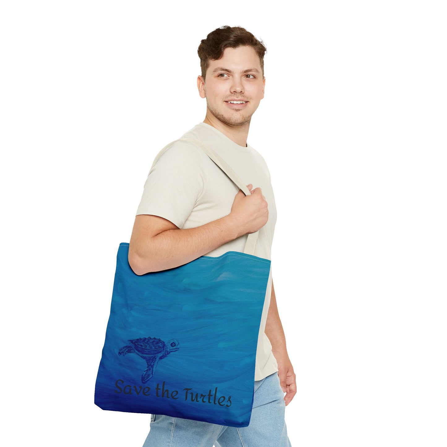 Save the Turtles Tote Bag (AOP)