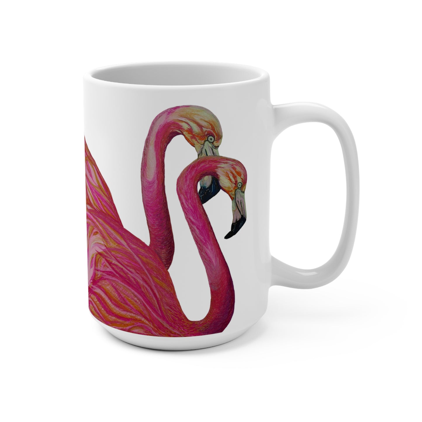 Flamingo Oil Painting Print Mug 15oz