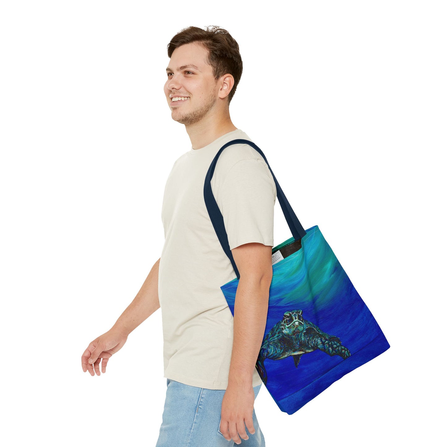 Painted Sea Turtles Fine Art Tote Bag (AOP)