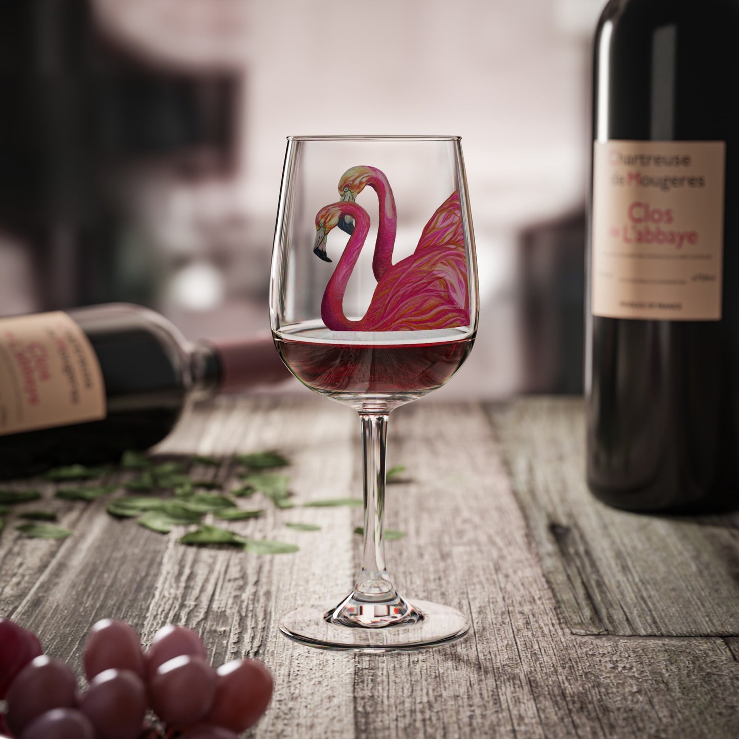 Art Flamingo Wine Glass, 12oz