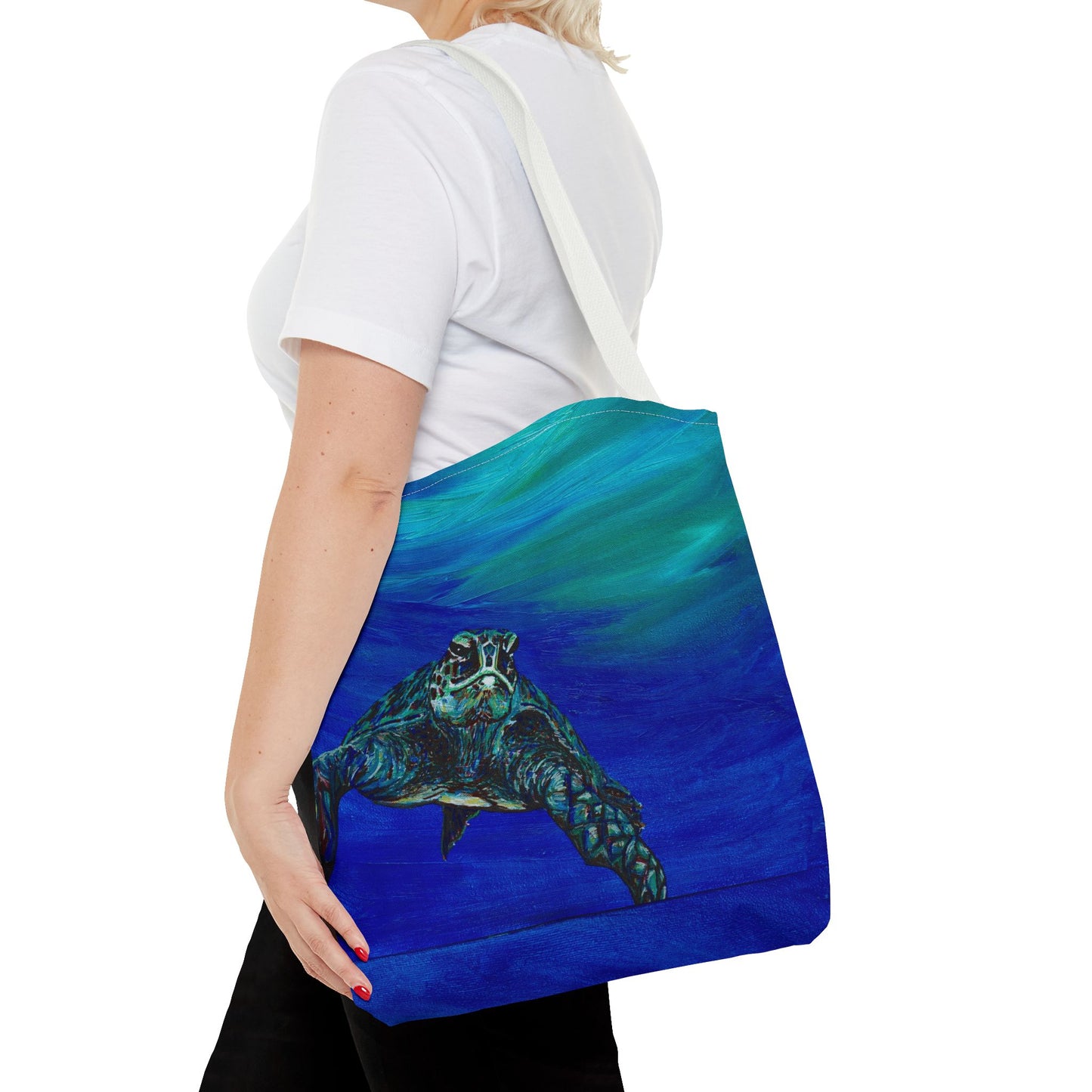 Painted Sea Turtles Fine Art Tote Bag (AOP)