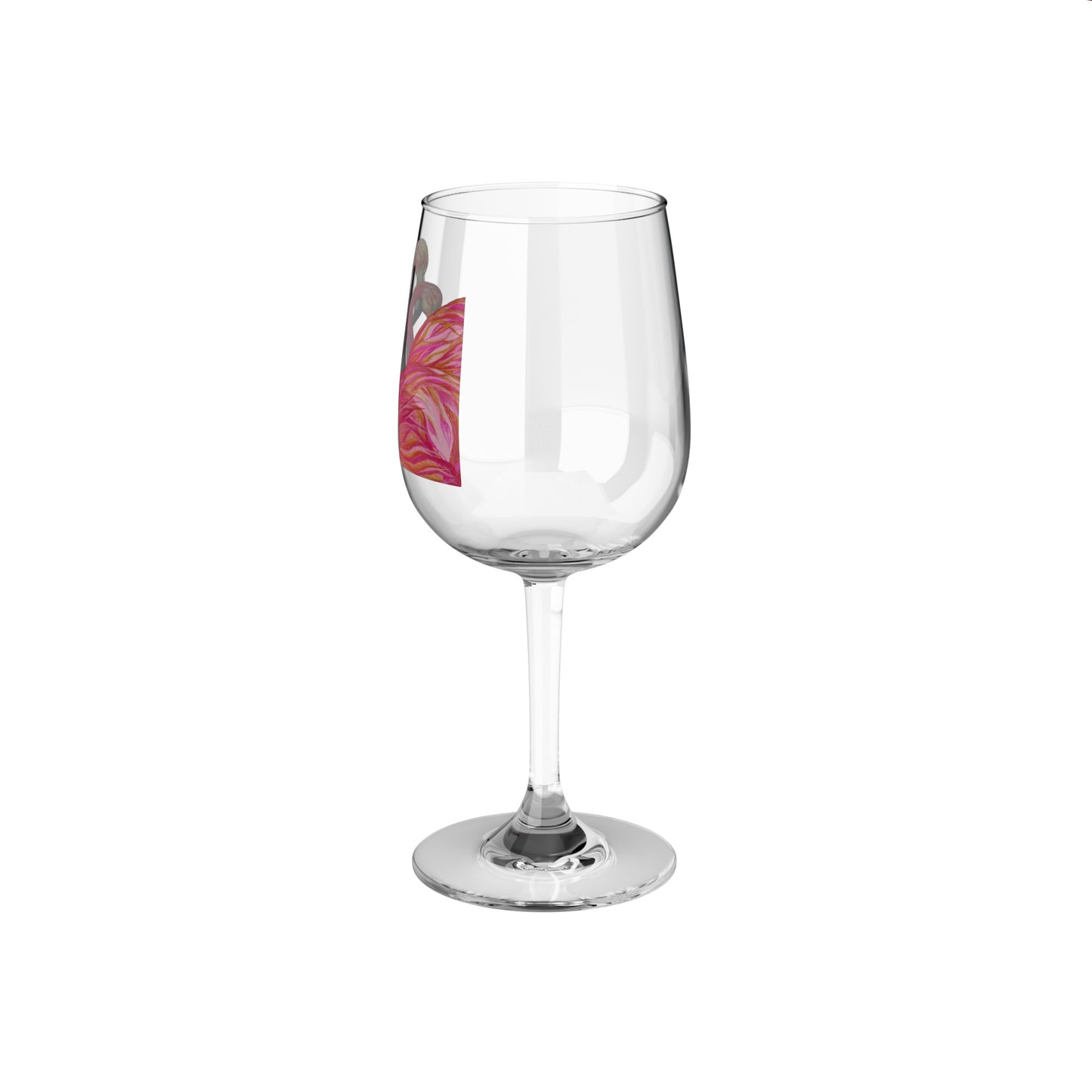 Art Flamingo Wine Glass, 12oz