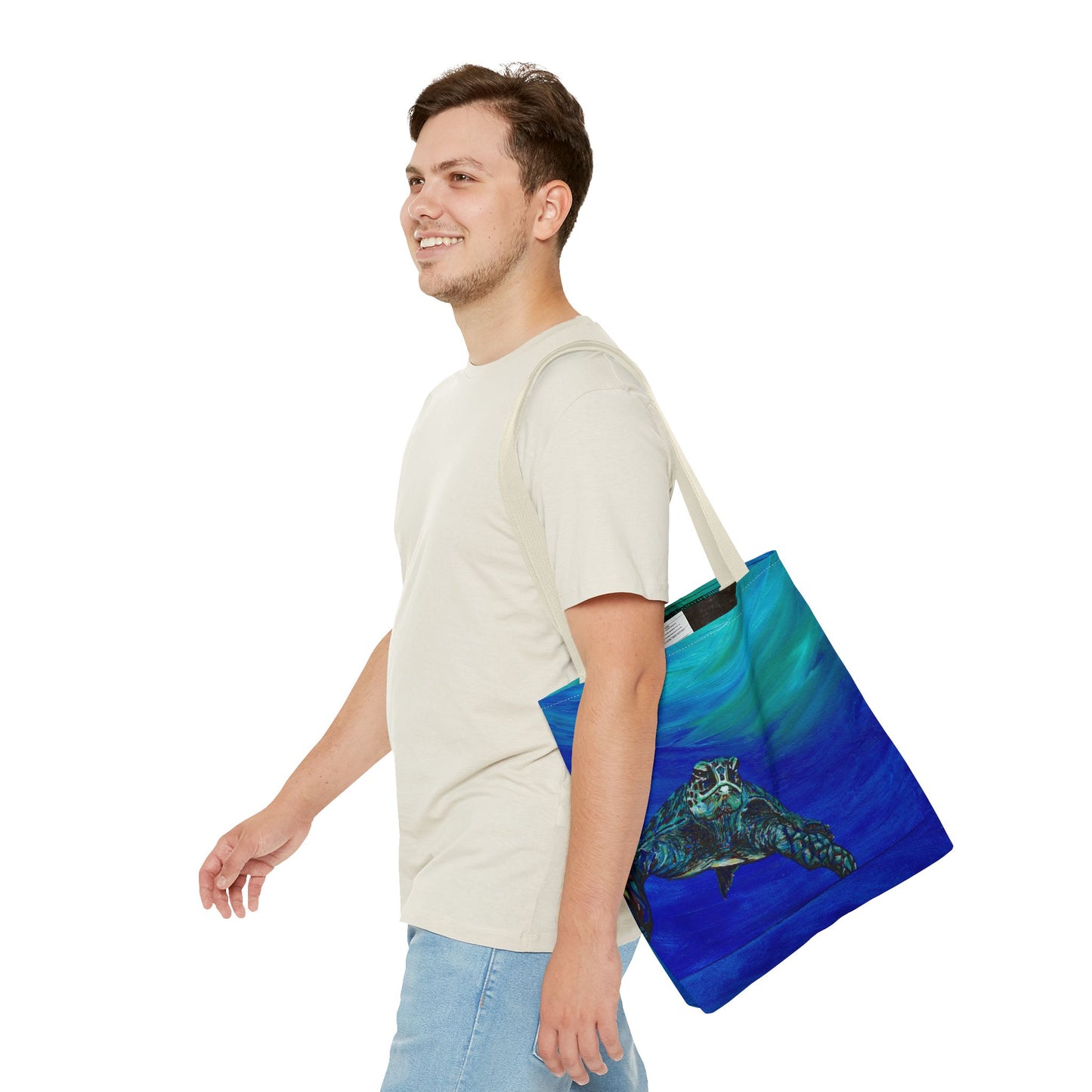 Painted Sea Turtles Fine Art Tote Bag (AOP)