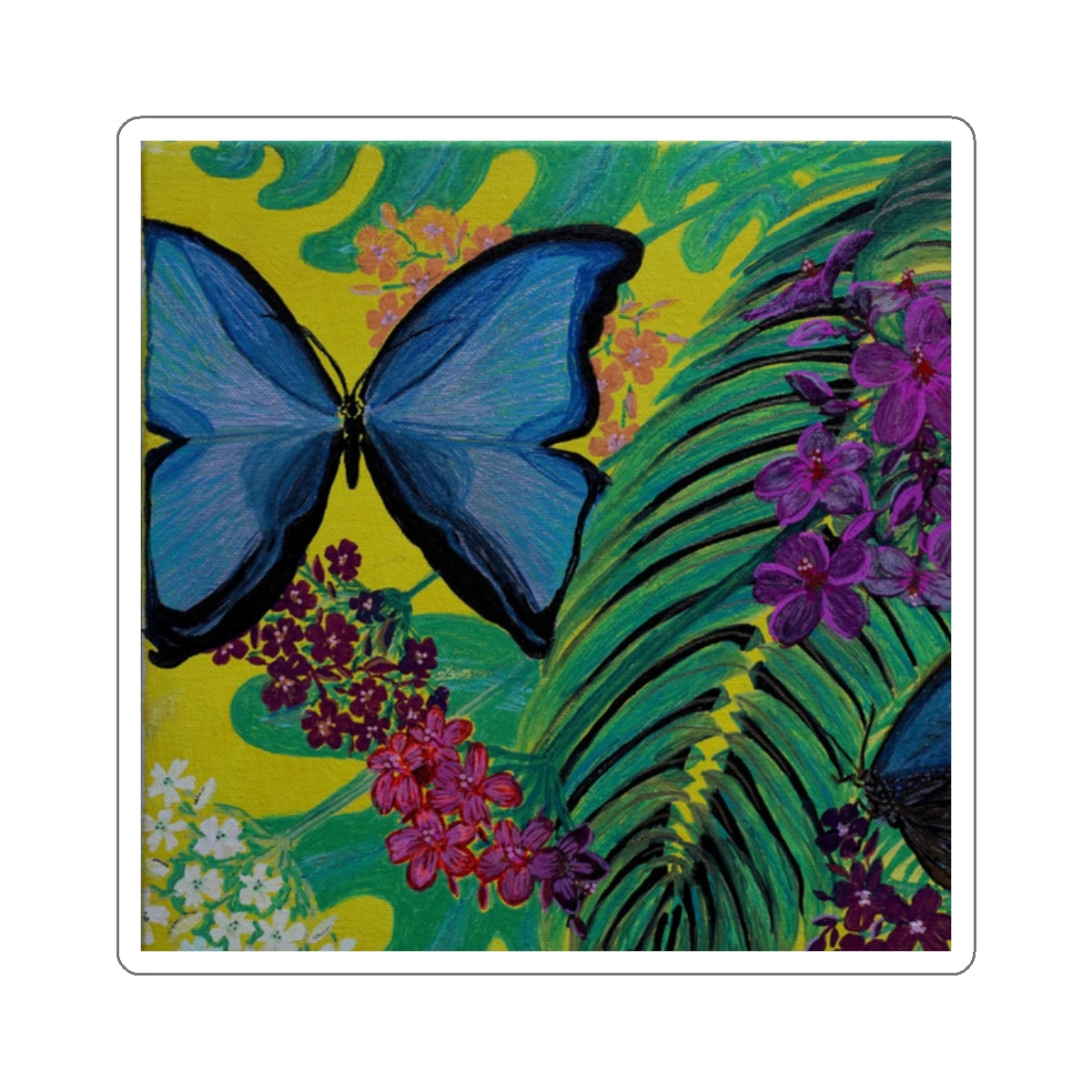 Tropical Butterfly Kiss-Cut Stickers