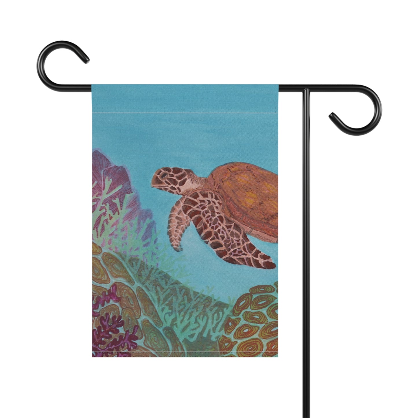 Sea Teartle with Coral Garden & House Banner