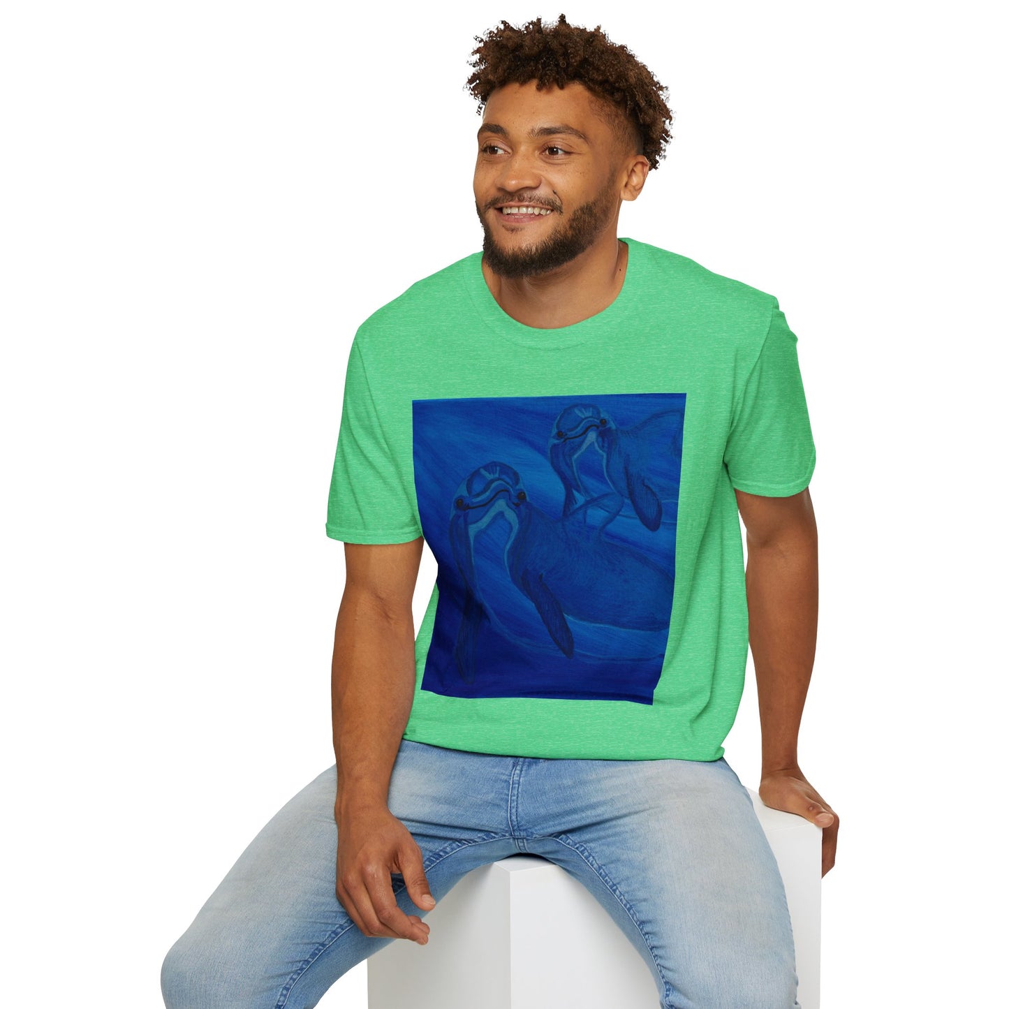 Dolphin You're Not Alone Unisex Softstyle T-Shirt