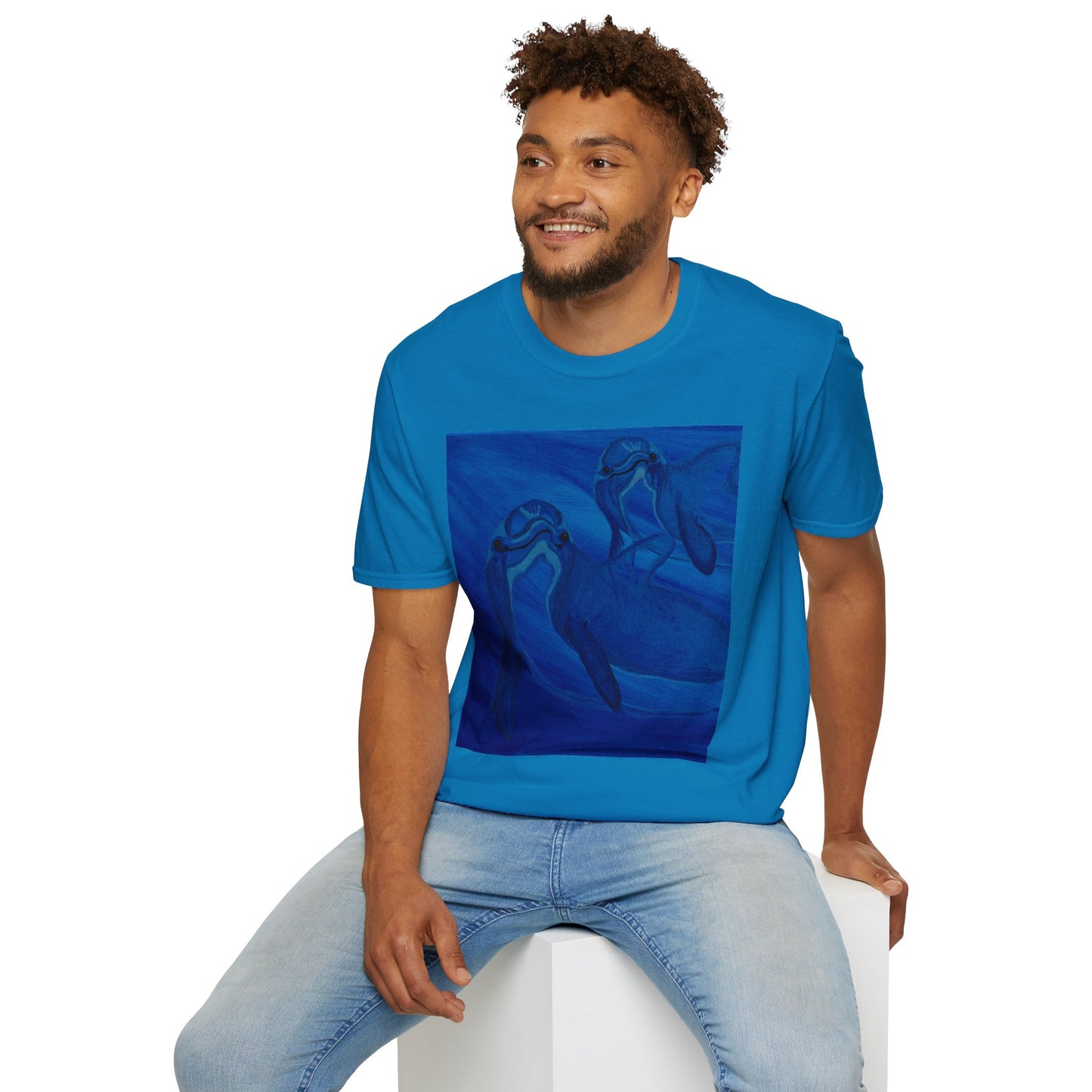 Dolphin You're Not Alone Unisex Softstyle T-Shirt