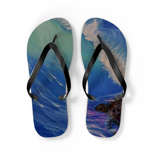 Save The Surfing Turtles Flip Flops