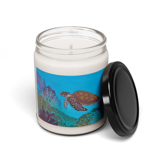 Fine Art Sea Scape Scented Soy Candle, 9oz