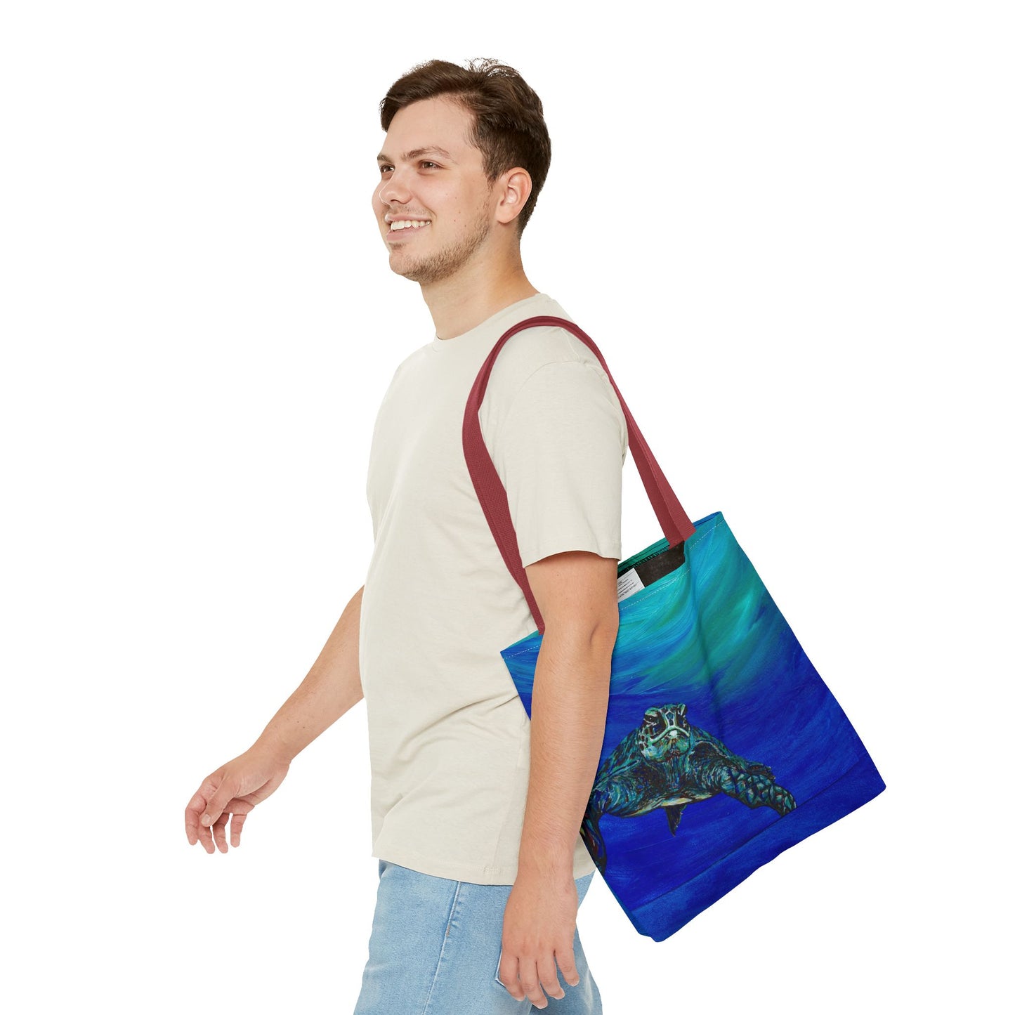 Painted Sea Turtles Fine Art Tote Bag (AOP)