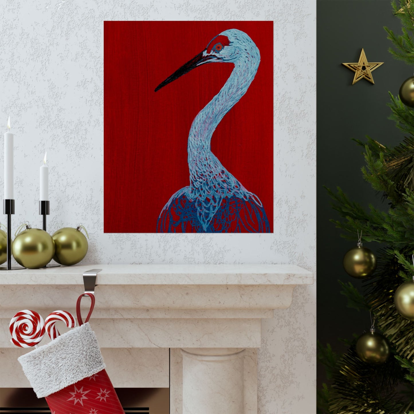 Balanced Crane Fine Art Matte Vertical Posters