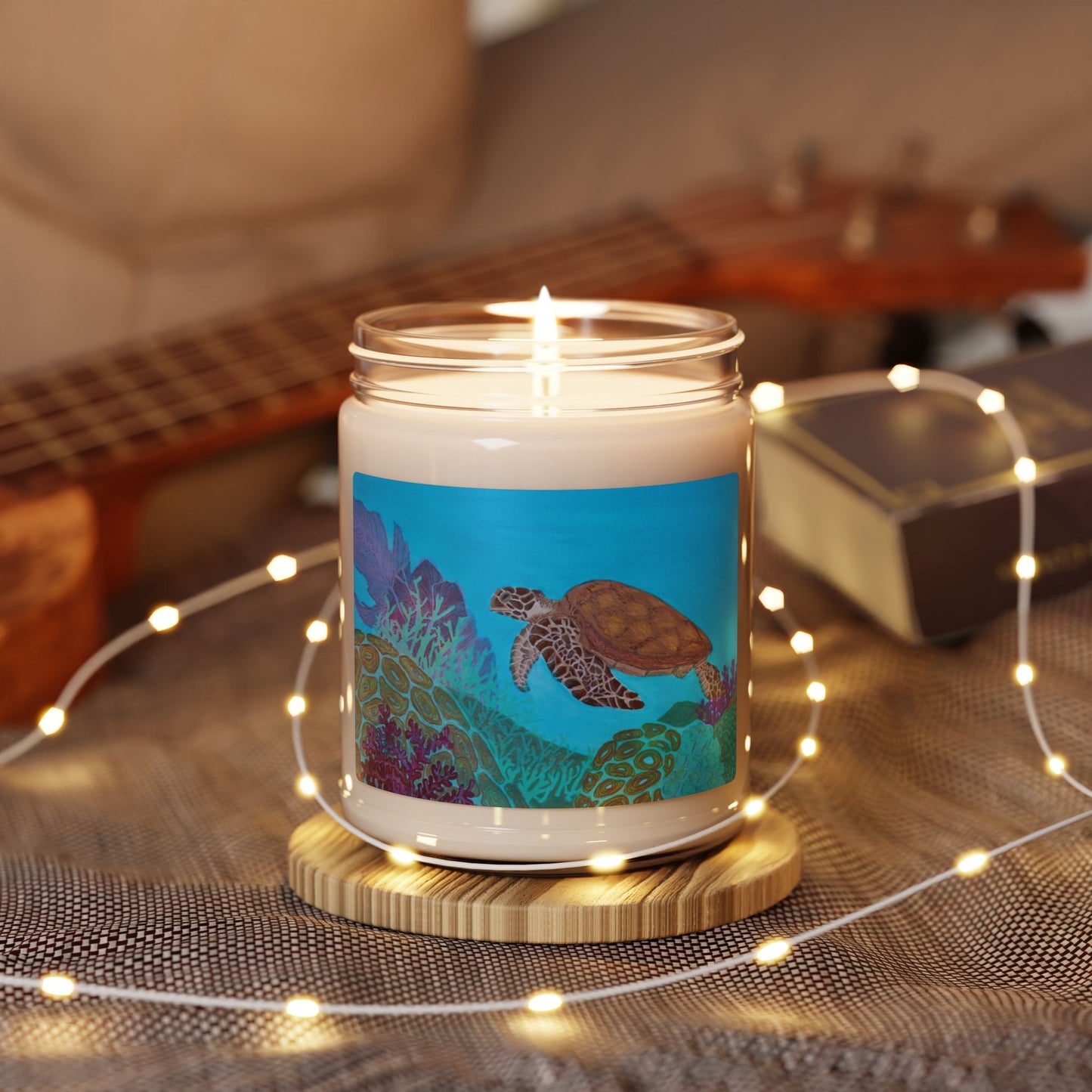 Fine Art Sea Scape Scented Soy Candle, 9oz