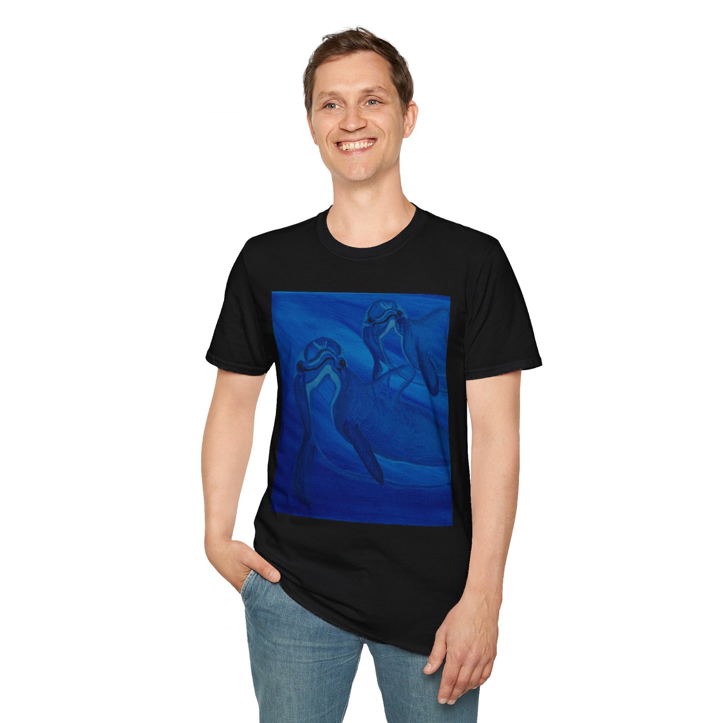 Dolphin You're Not Alone Unisex Softstyle T-Shirt