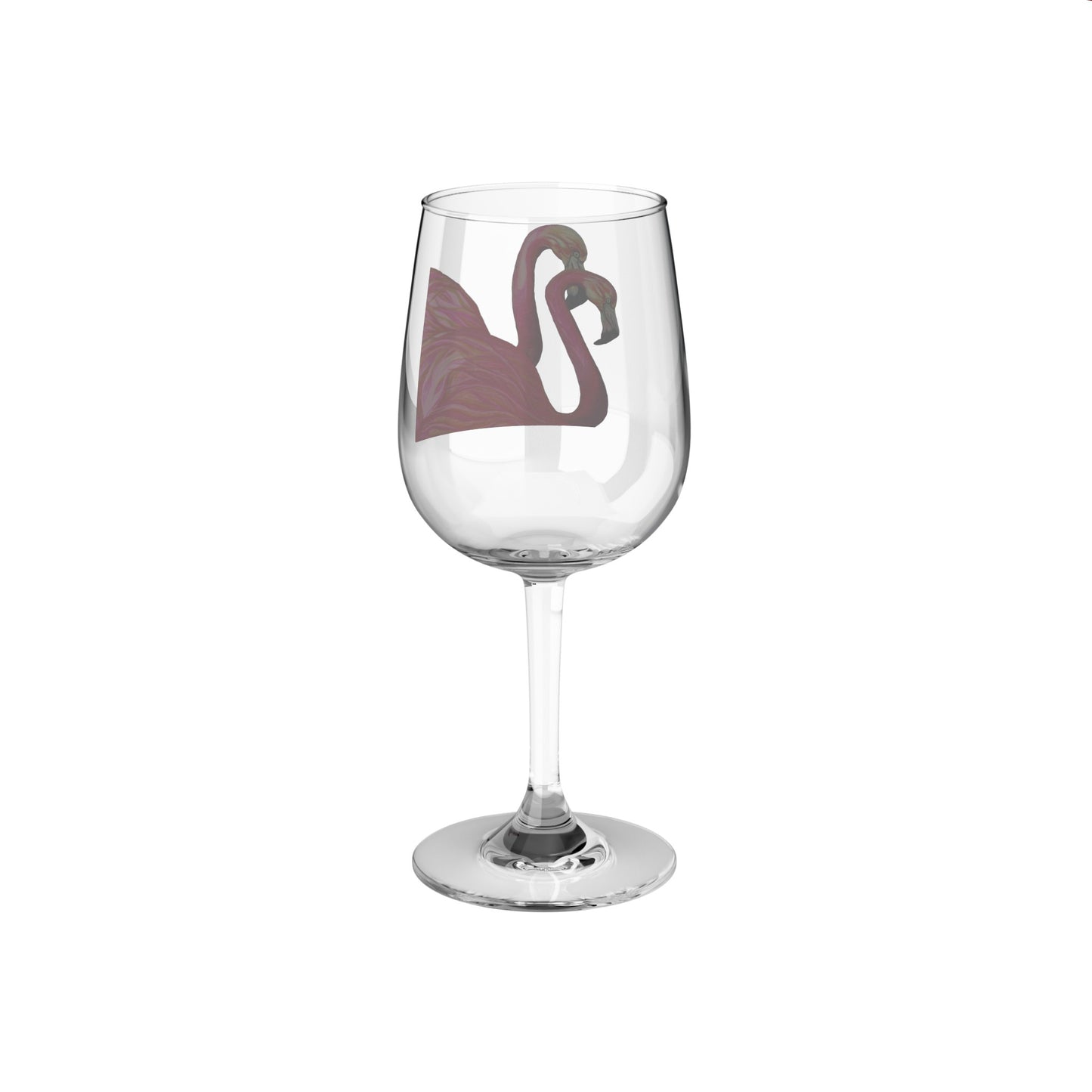 Art Flamingo Wine Glass, 12oz