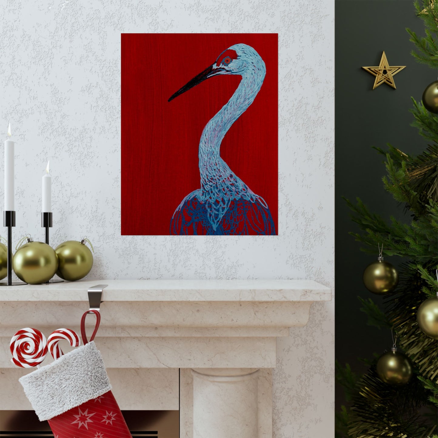 Balanced Crane Fine Art Matte Vertical Posters