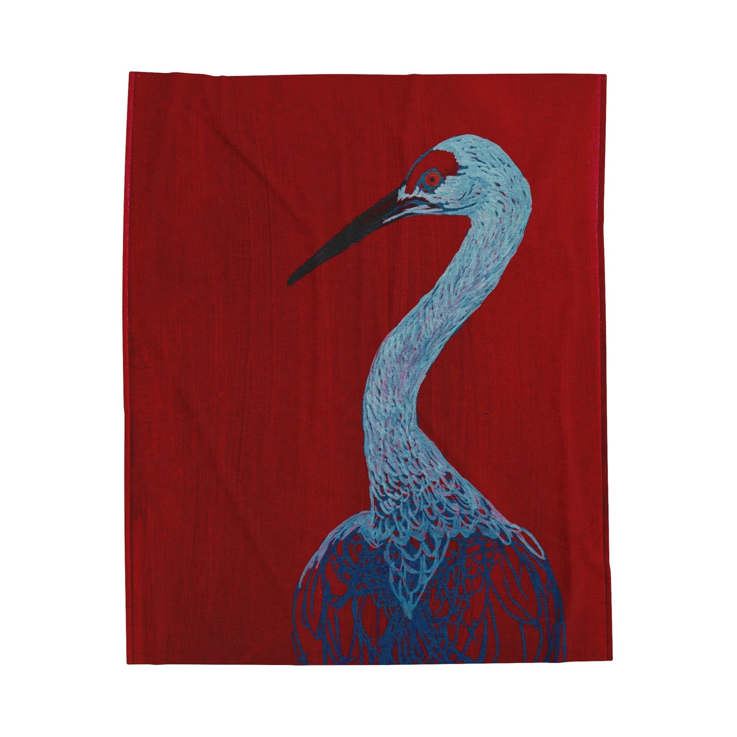 Balanced Crane Fine Art Velveteen Plush Blanket