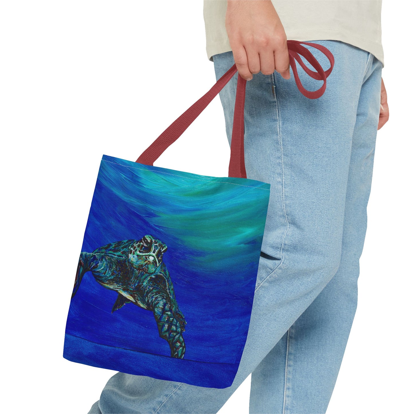 Painted Sea Turtles Fine Art Tote Bag (AOP)