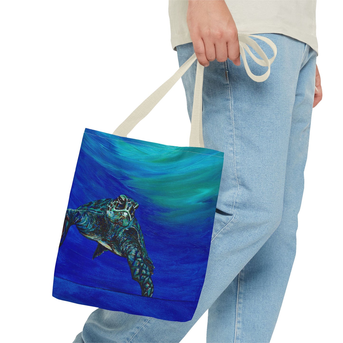 Painted Sea Turtles Fine Art Tote Bag (AOP)