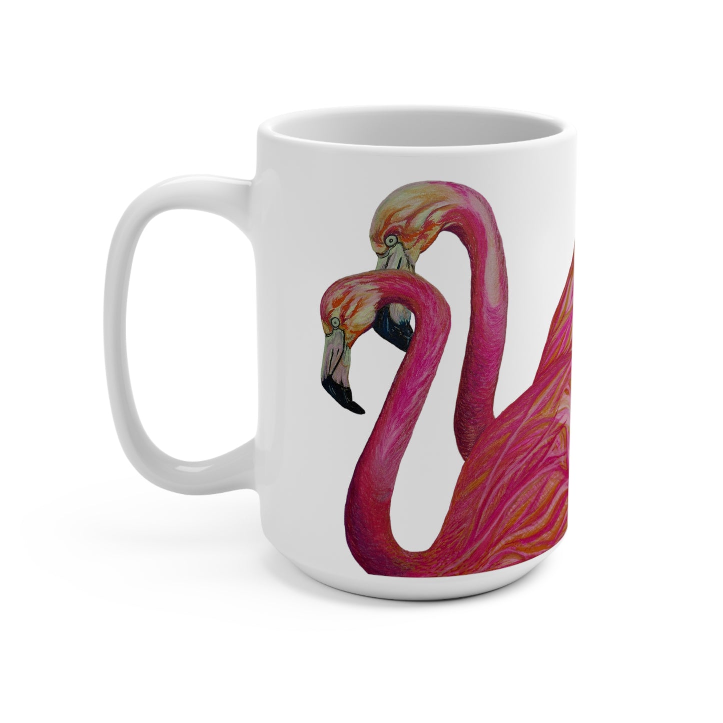 Flamingo Oil Painting Print Mug 15oz