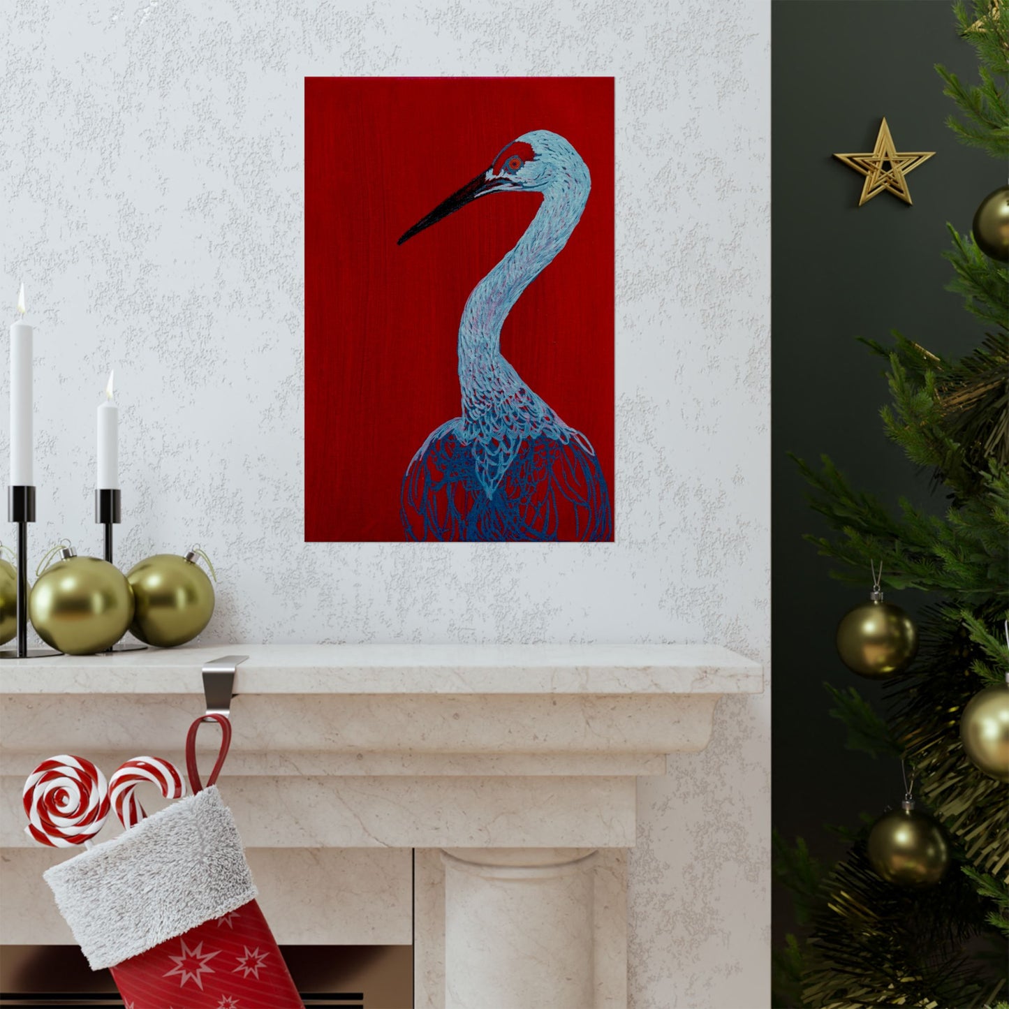 Balanced Crane Fine Art Matte Vertical Posters