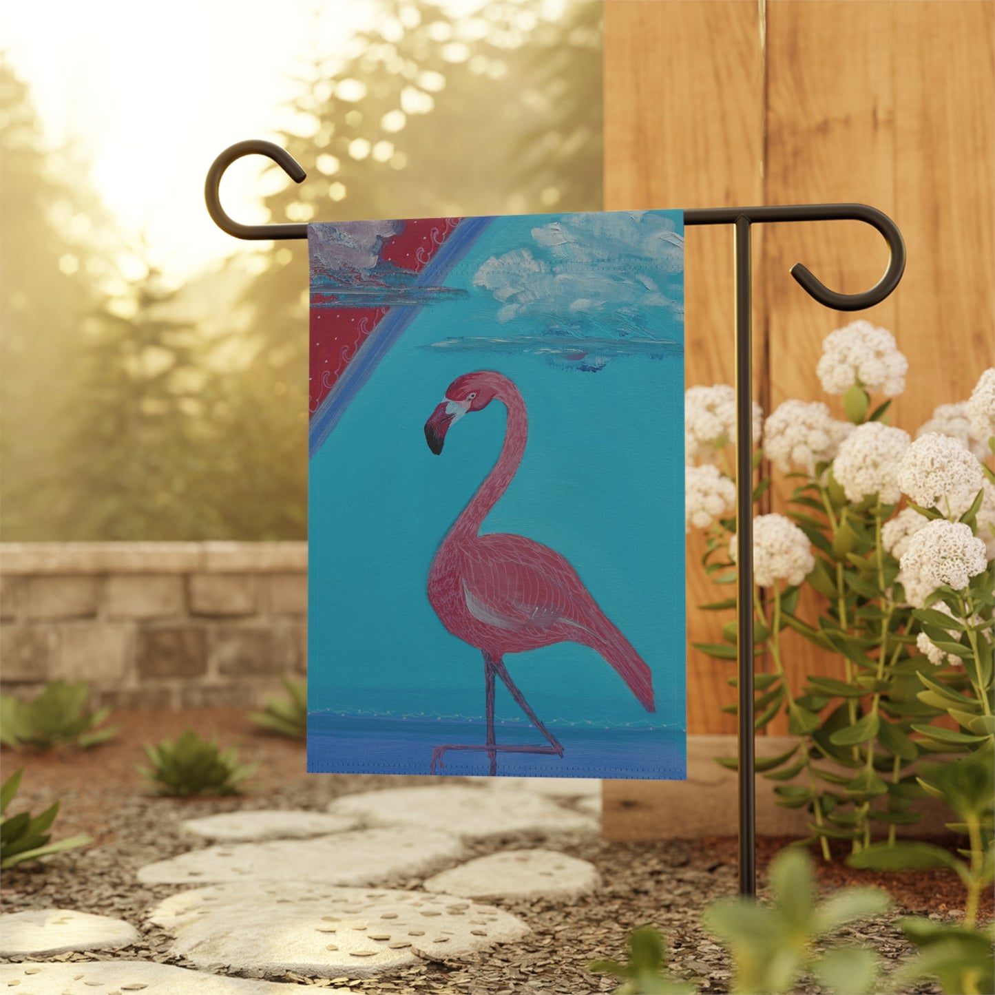 Deco Flamingo Art Garden & House Banner