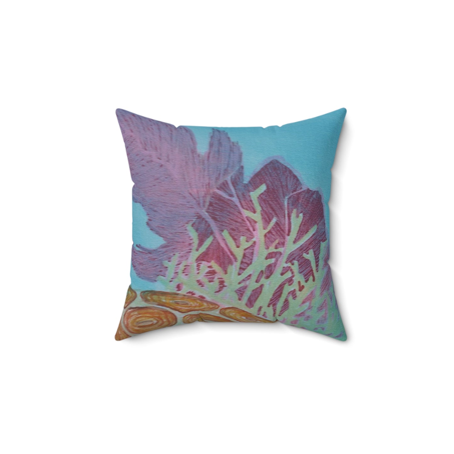 Underwater Views Fine Art Spun Polyester Square Pillow