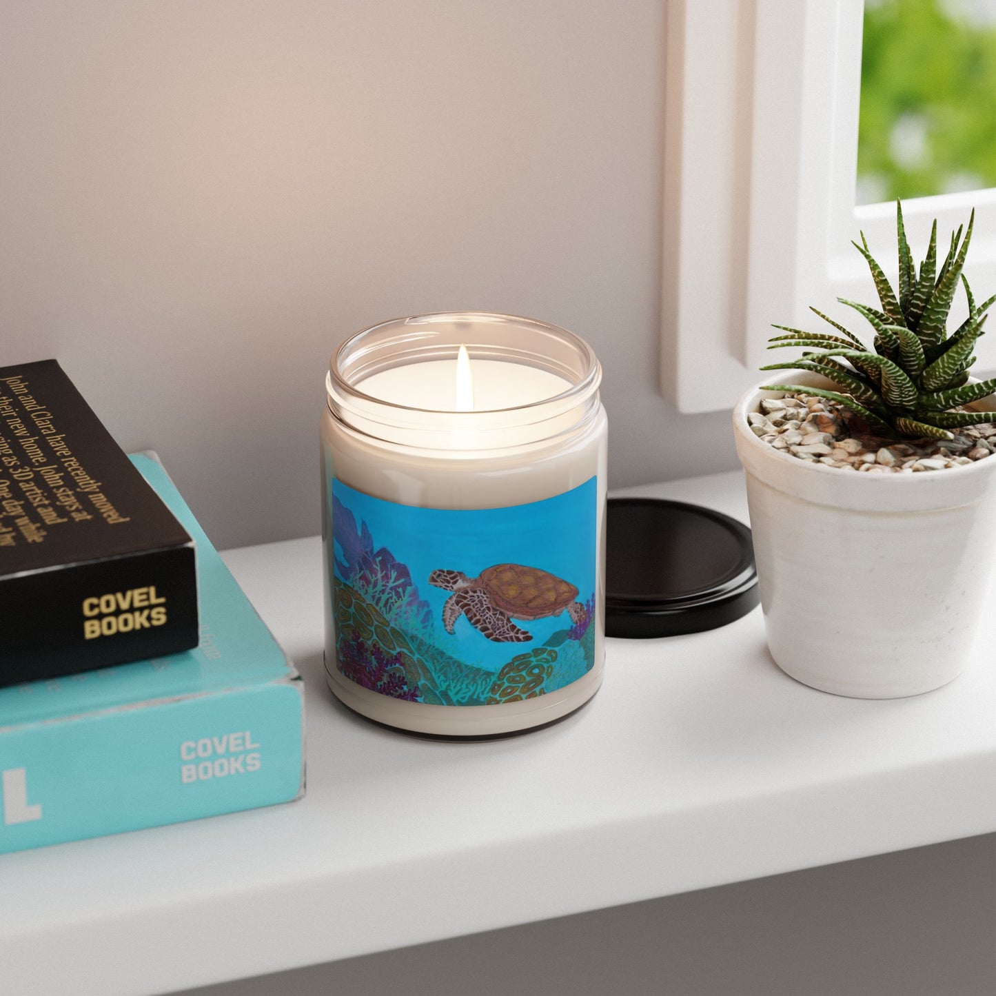 Fine Art Sea Scape Scented Soy Candle, 9oz