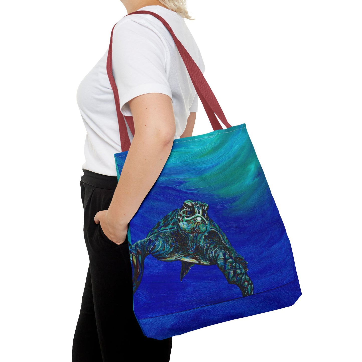 Painted Sea Turtles Fine Art Tote Bag (AOP)