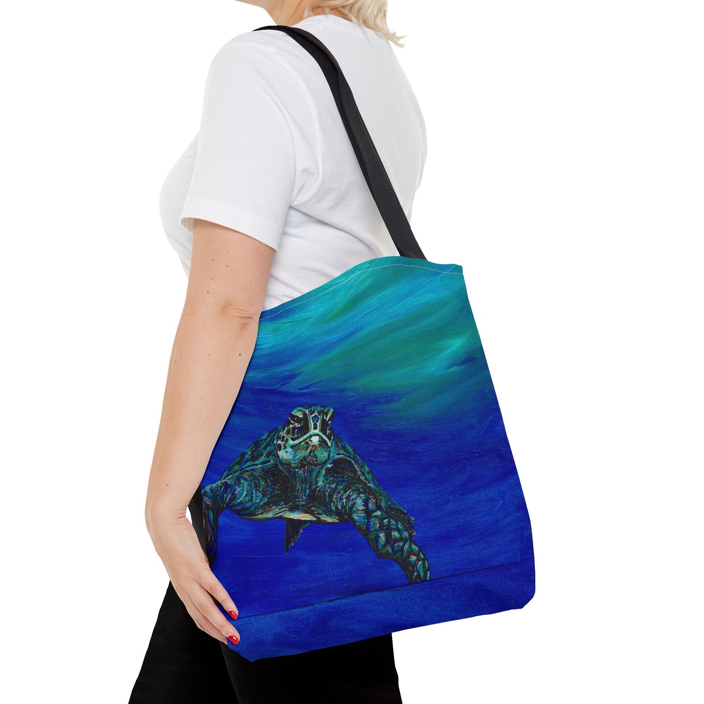 Painted Sea Turtles Fine Art Tote Bag (AOP)