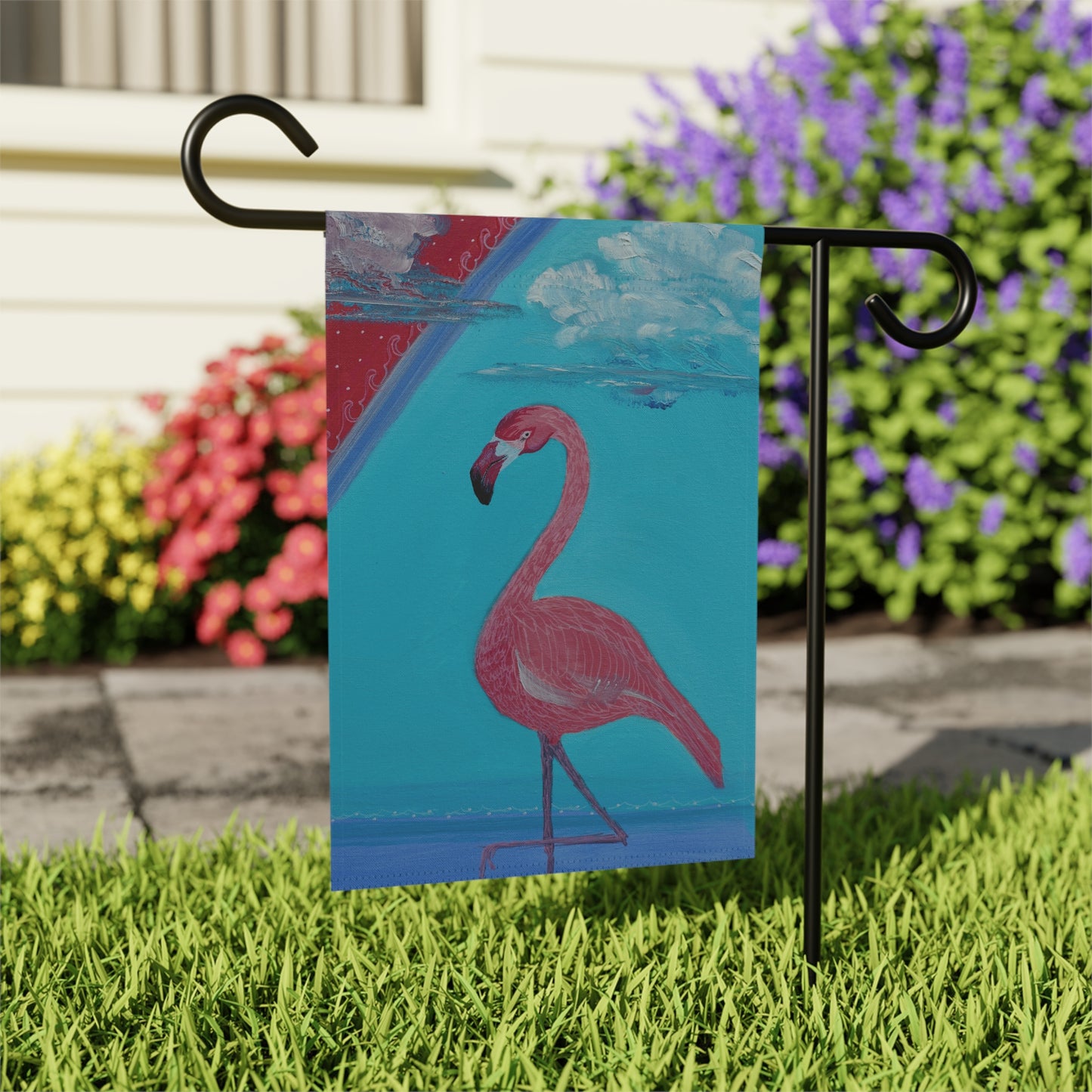 Deco Flamingo Art Garden & House Banner