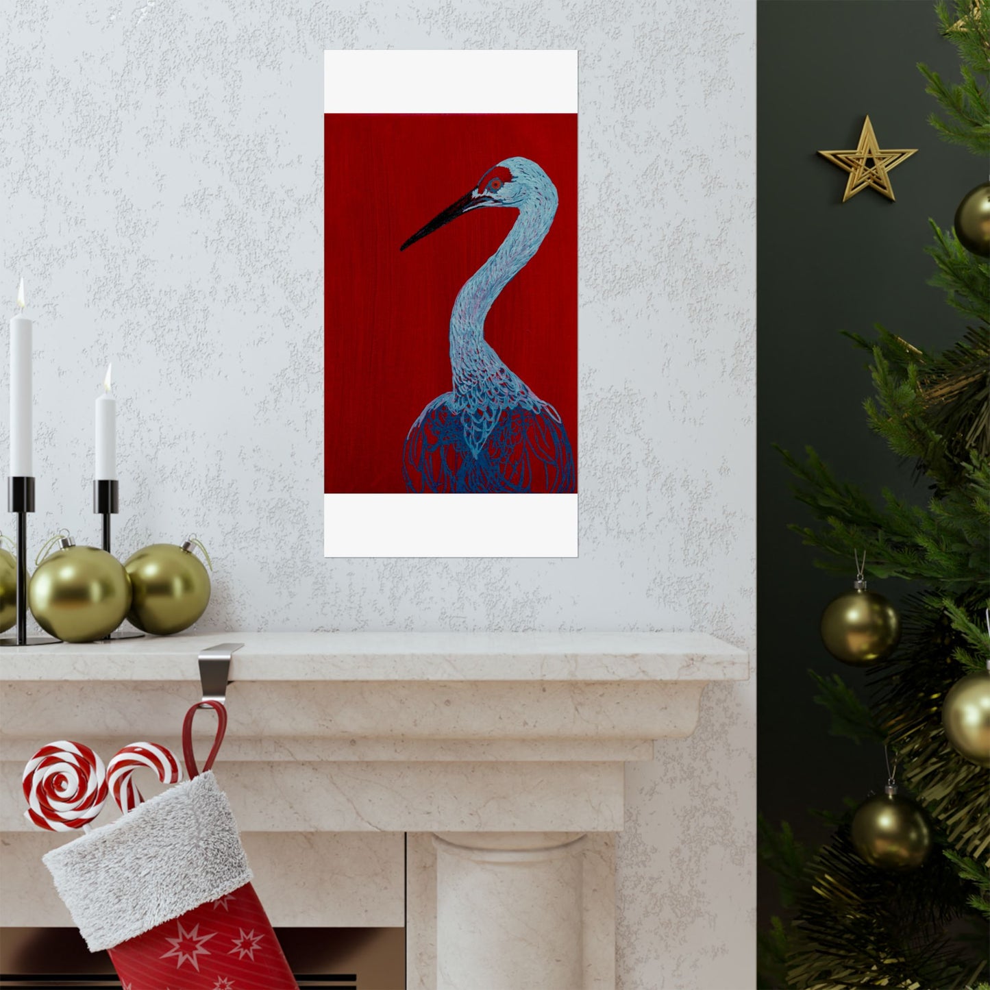 Balanced Crane Fine Art Matte Vertical Posters