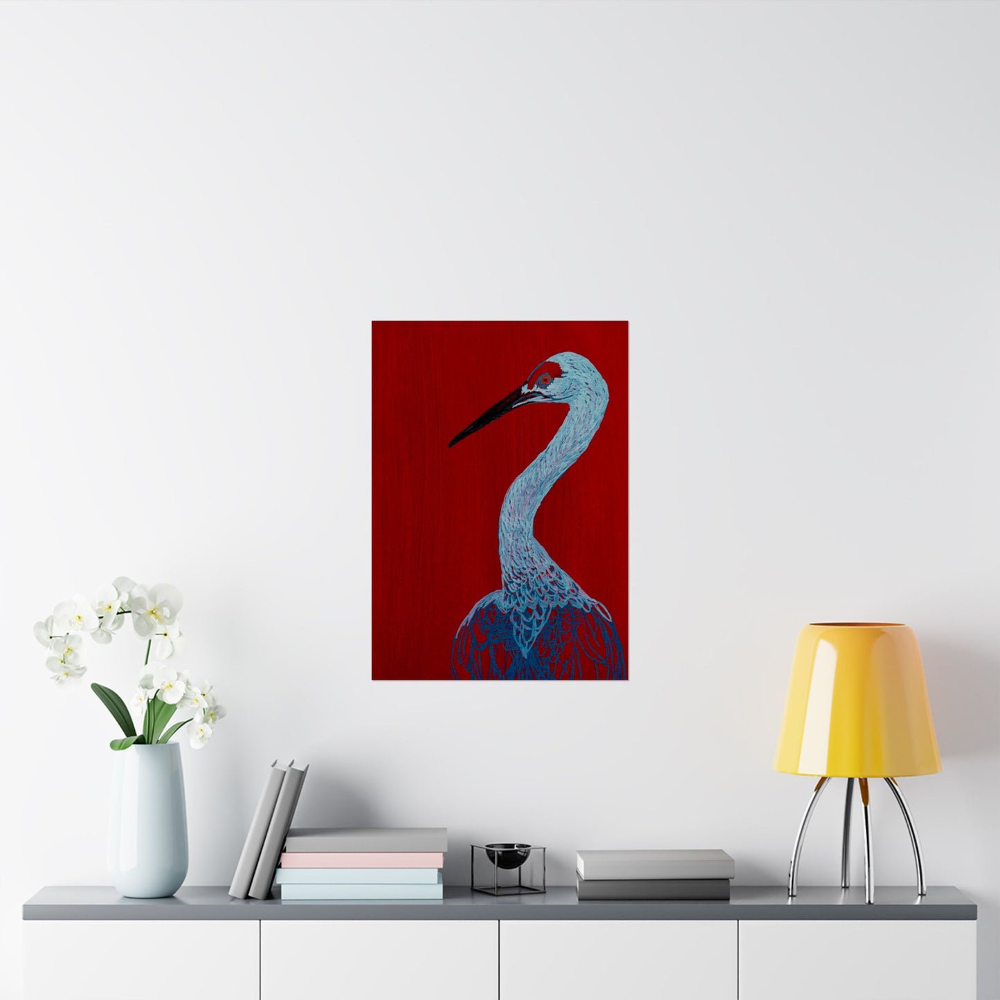 Balanced Crane Fine Art Matte Vertical Posters