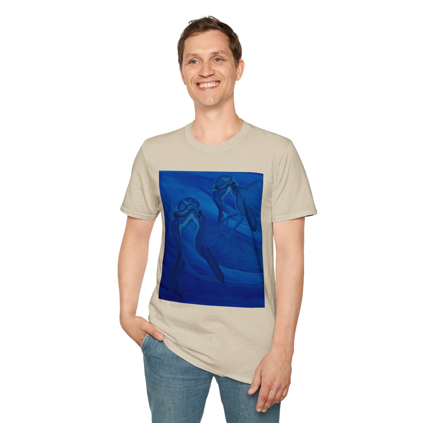 Dolphin You're Not Alone Unisex Softstyle T-Shirt